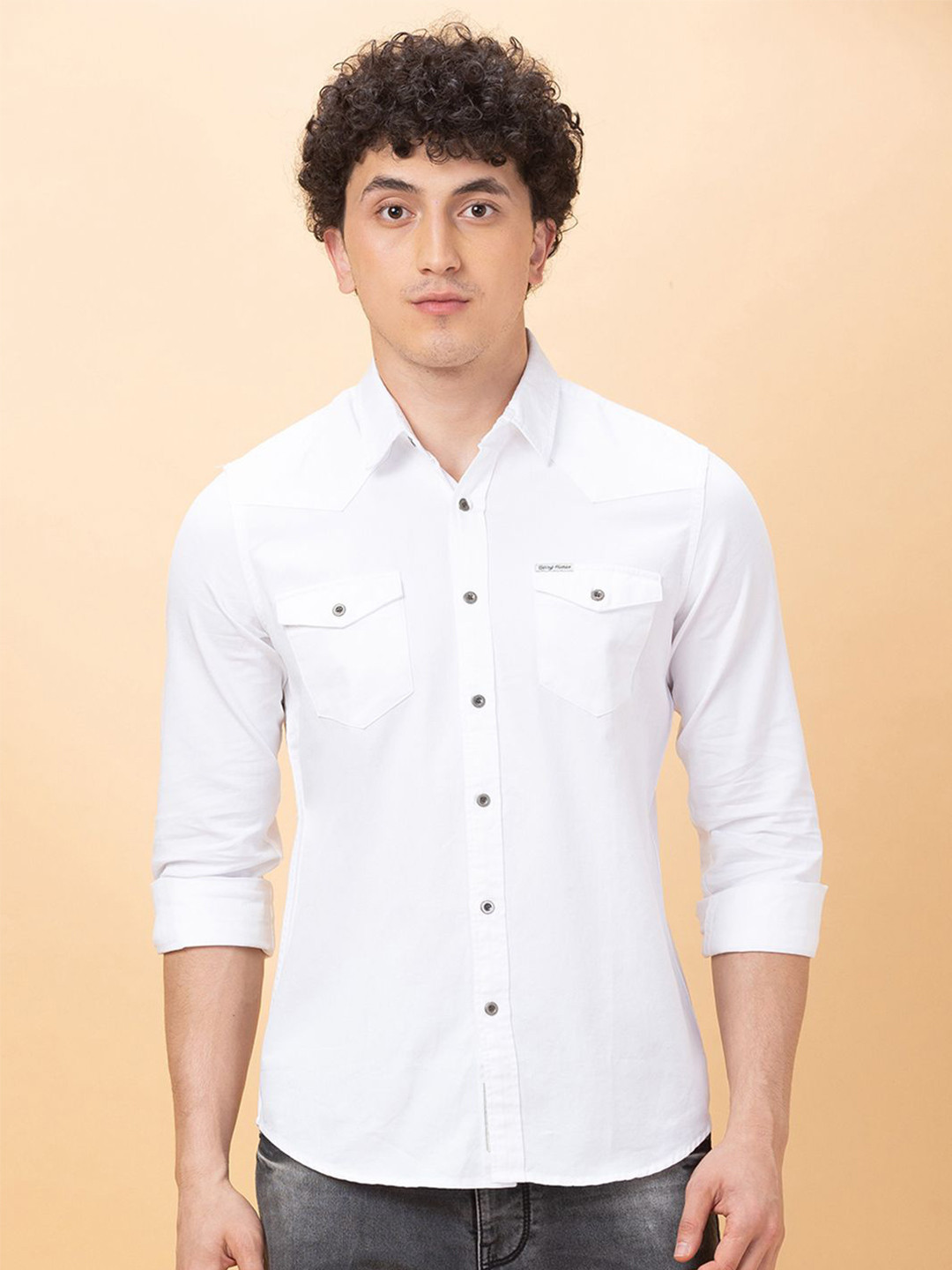 

Being Human Men Slim Fit Opaque Casual Shirt, White