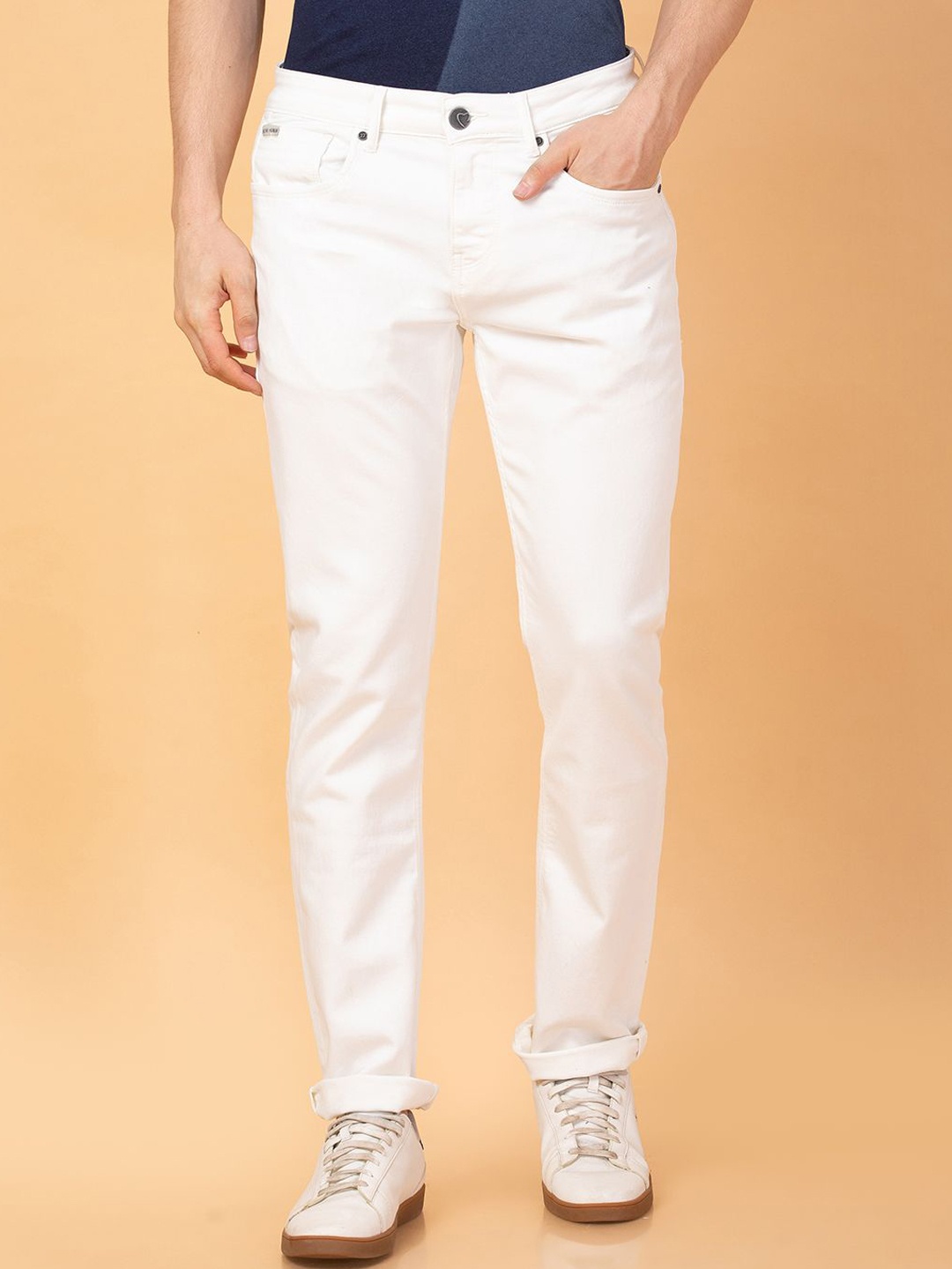 

Being Human Men Mildly Distressed Jeans, White