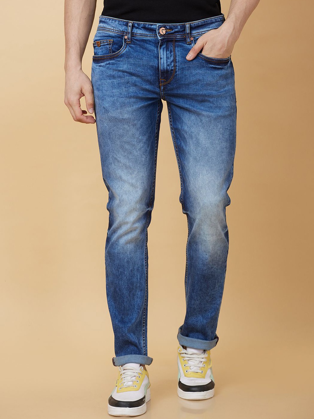 

Being Human Men Heavy Fade Jeans, Blue