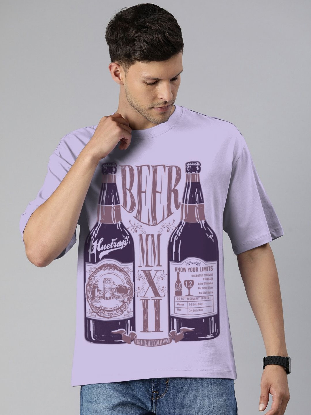 

Huetrap Men Printed Pockets T-shirt, Violet