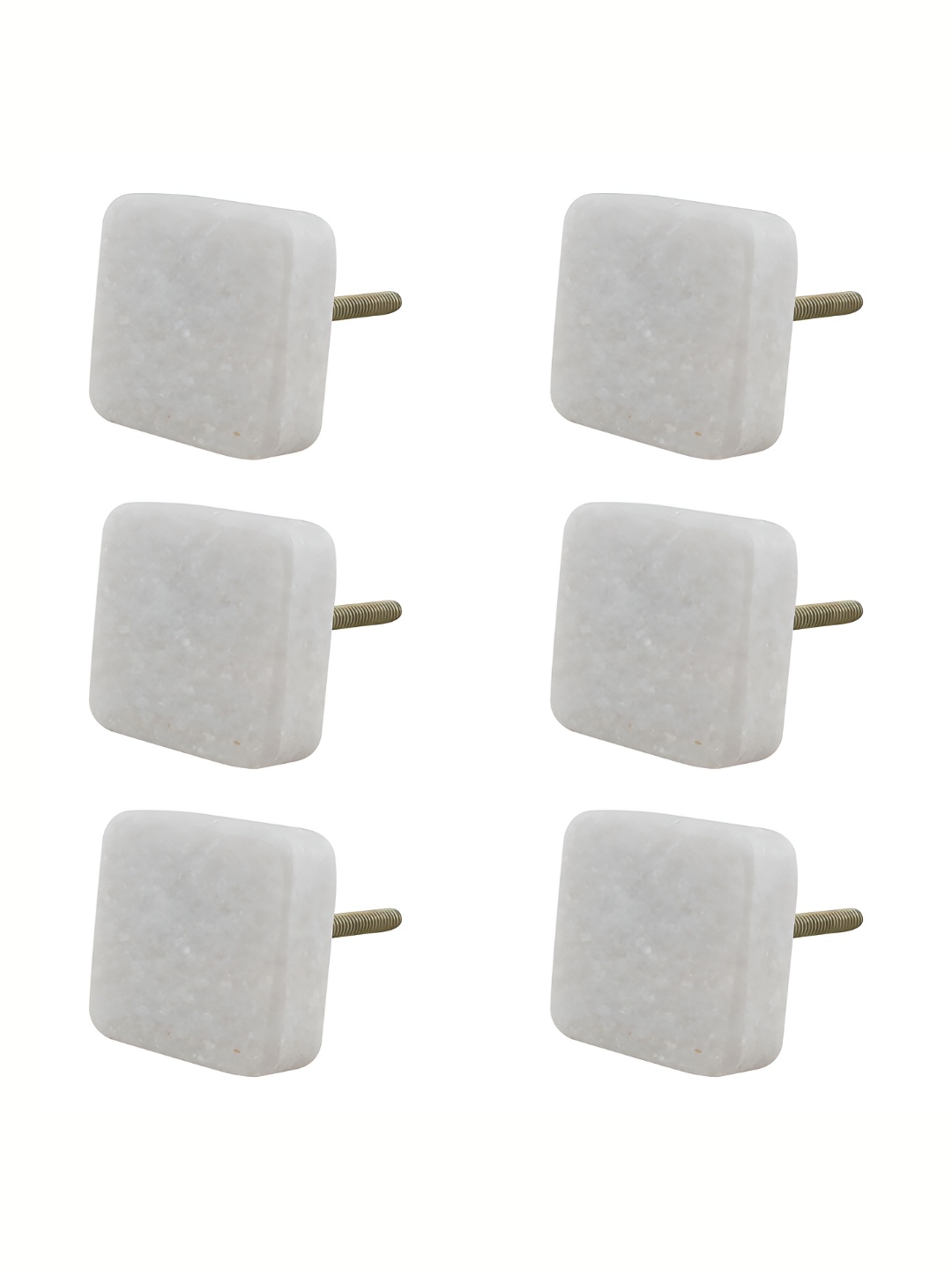 

Indianshelf Set of 6 White Square Hooks and Holders