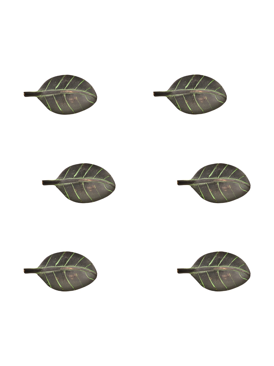 

Indianshelf 6 Pcs Green Leaf Shaped Cabinet Knobs