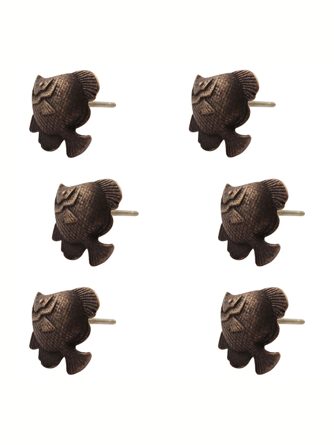 

Indianshelf 6-Pcs Unicorn Fish Metal Knobs Hooks and Holders, Bronze