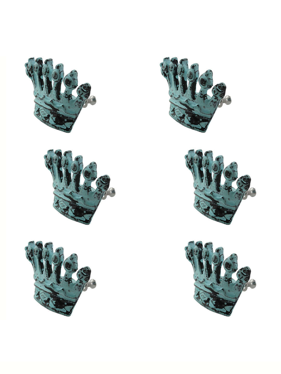 

Indianshelf 6-Pcs Sea Green Cabinet Knob Holders