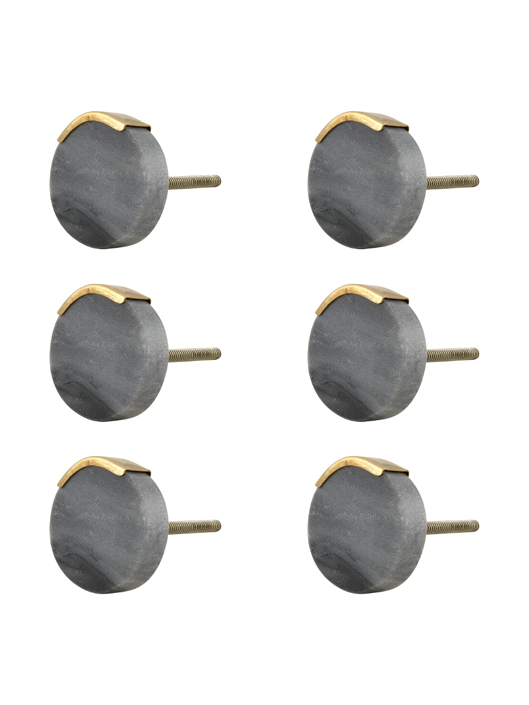 

Indianshelf 6 Pcs Grey Marble Cabinet Knob