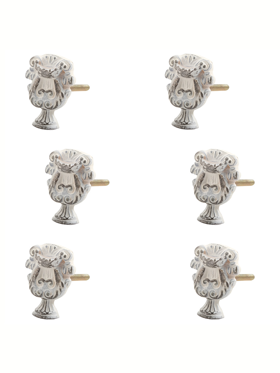 

Indianshelf 6 Pcs Iron Vase Shape Drawer Knobs, Bronze