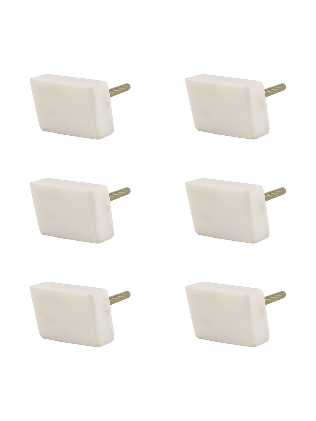 

Indianshelf 6-Pcs White Marble Knobs Hooks and Holders