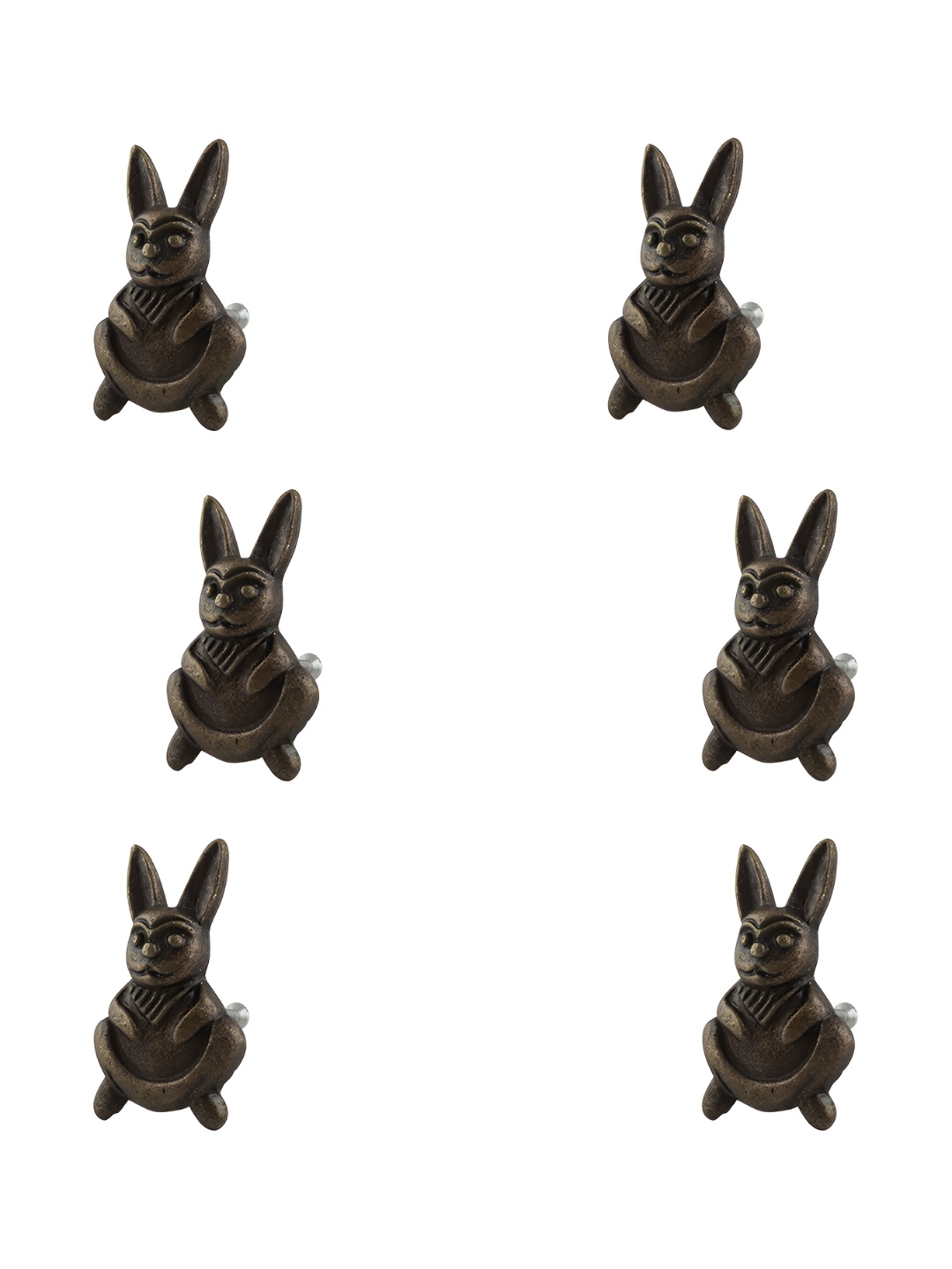 

Indianshelf 6-Pcs Bronze Antique Rabbit Dresser Knobs