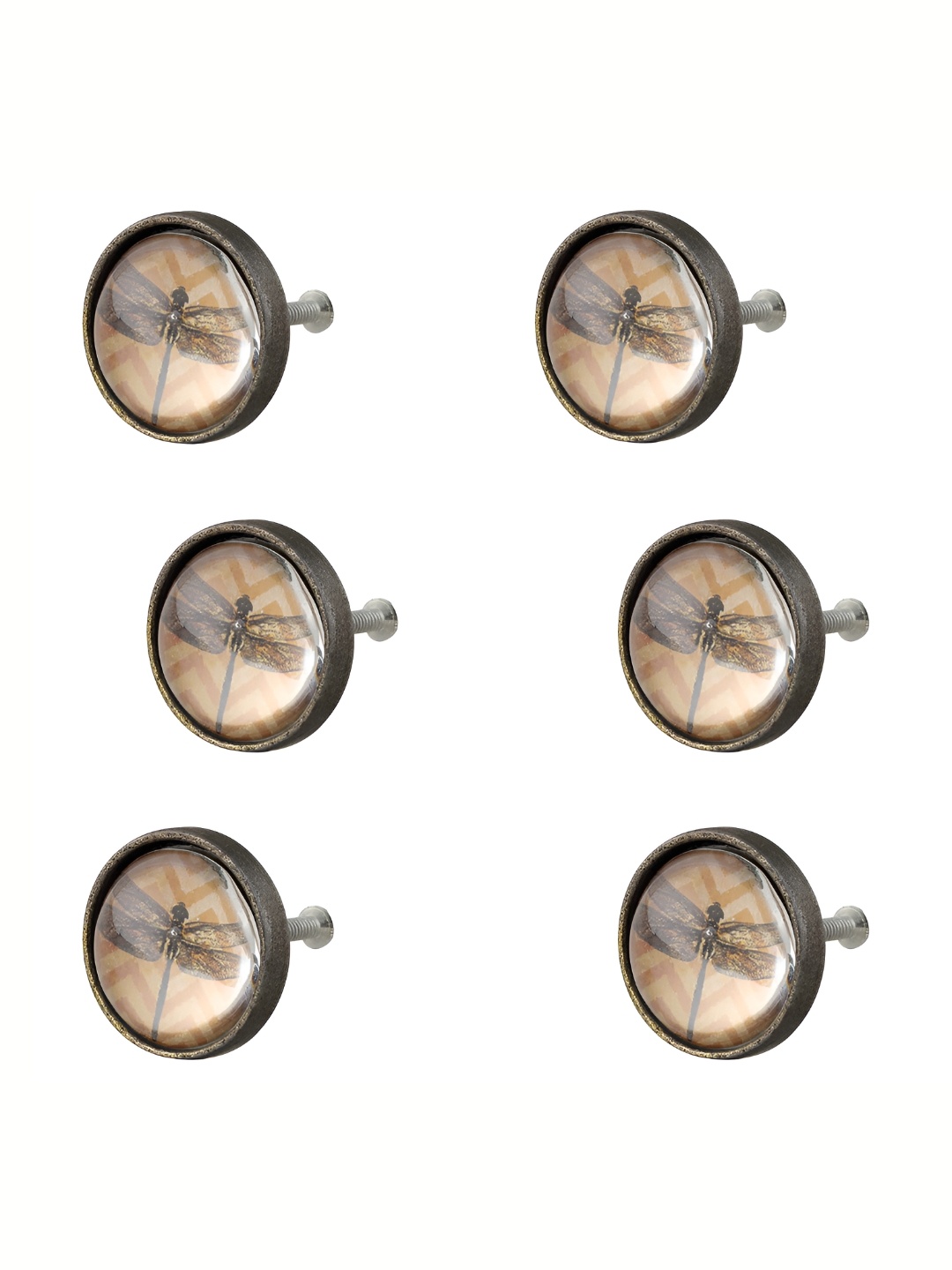 

Indianshelf 6-Pcs Brown Iron Knobs Hooks & Holders