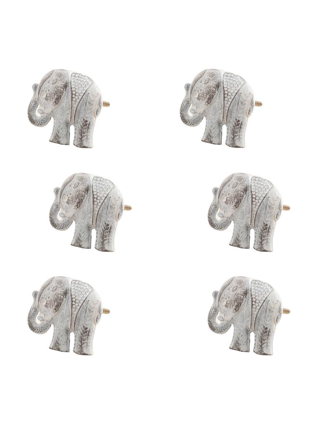 

Indianshelf 6 Pcs Elephant Shape Iron Cabinet Knob, Bronze