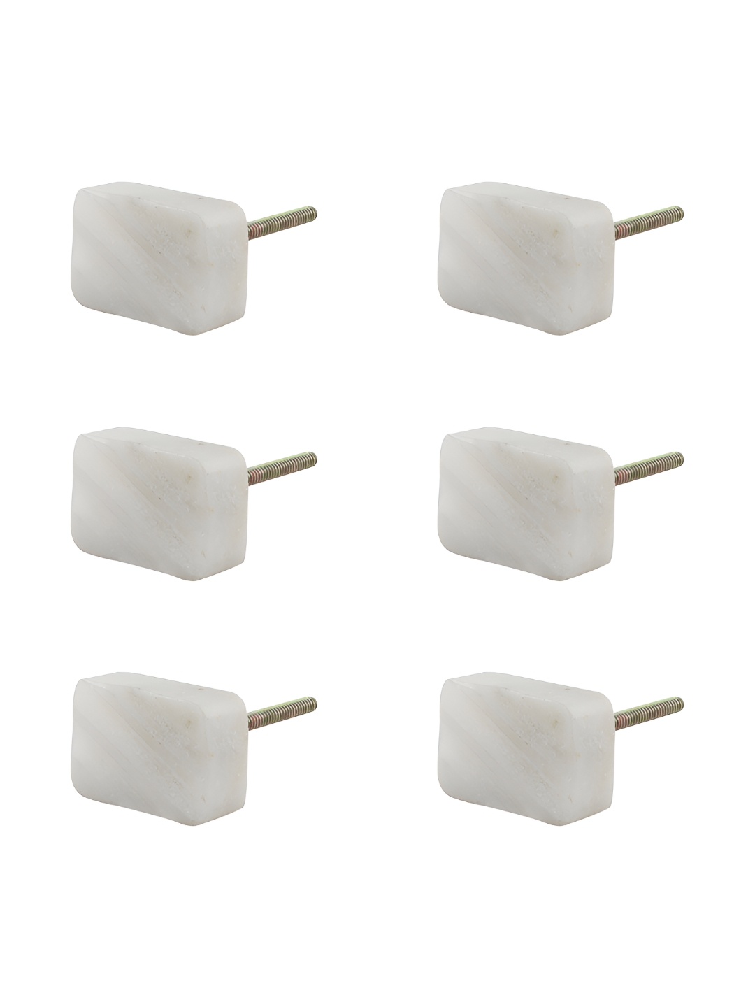 

Indianshelf 6-Pcs White Marble Knobs Hooks & Holders
