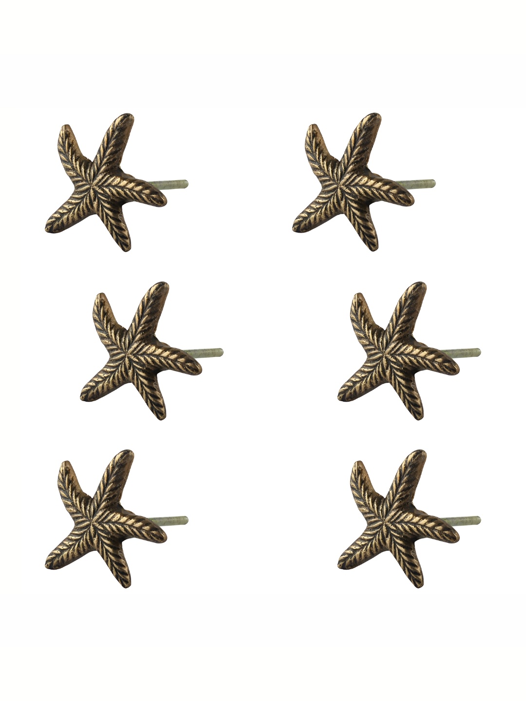 

ndianshelf 6-Pcs Brown Starfish Knobs