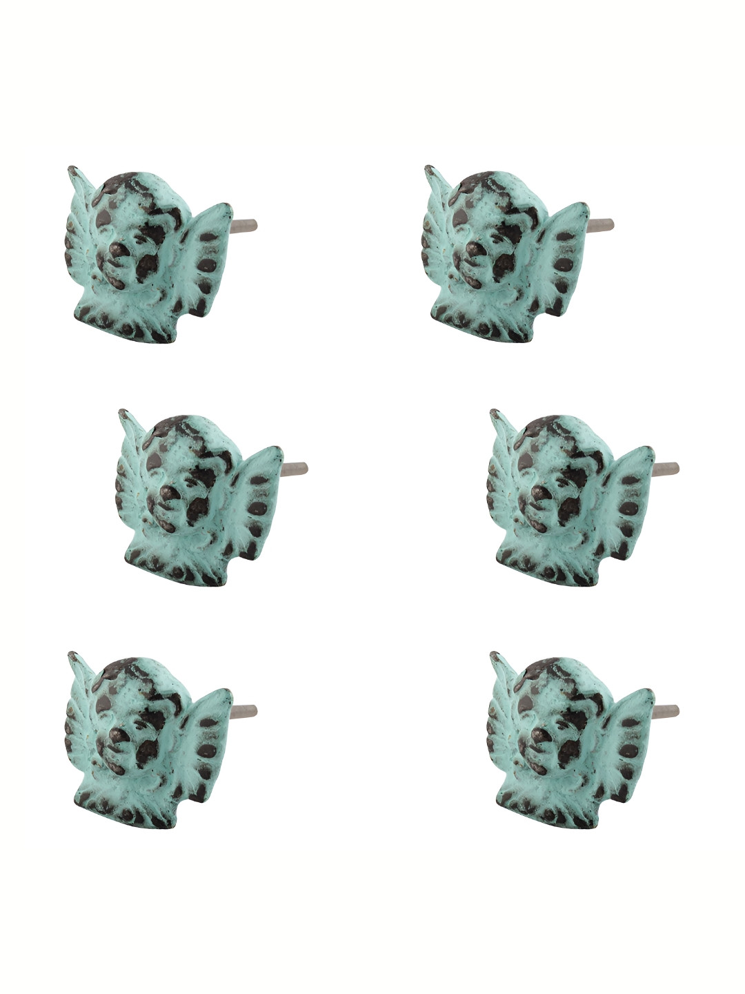 

Indianshelf 6-Pcs Sea Green Angel Knobs