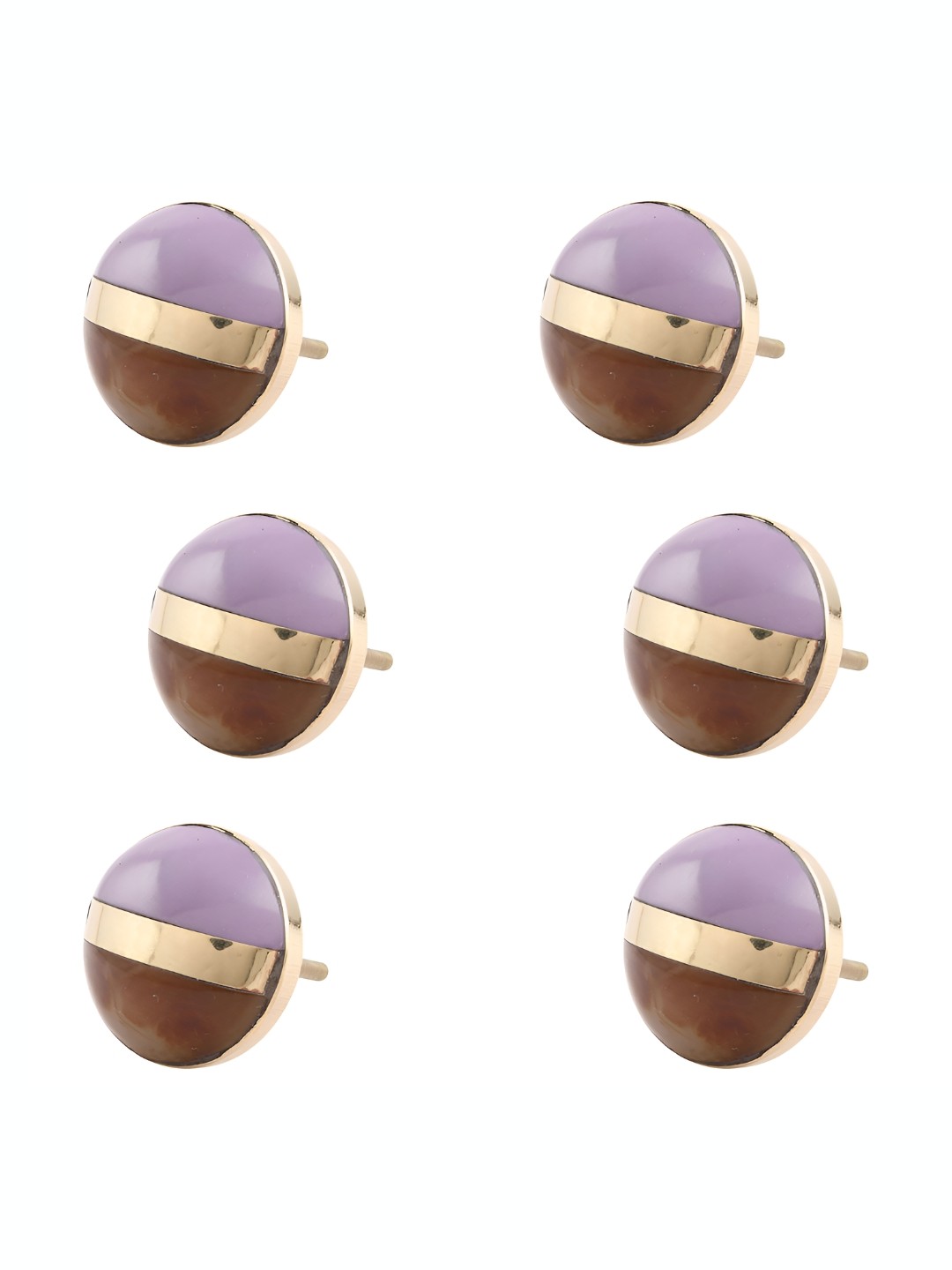 

Indianshelf 6-Pcs Purple & Brown Cabinet Knob Holders