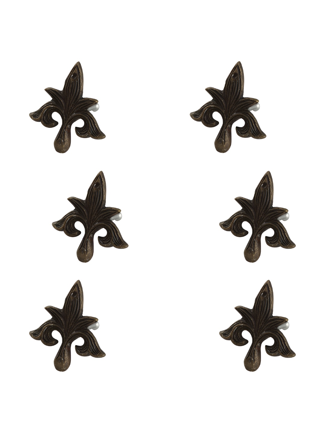 

Indianshelf 6-Pcs Black & Brown Dresser Knob