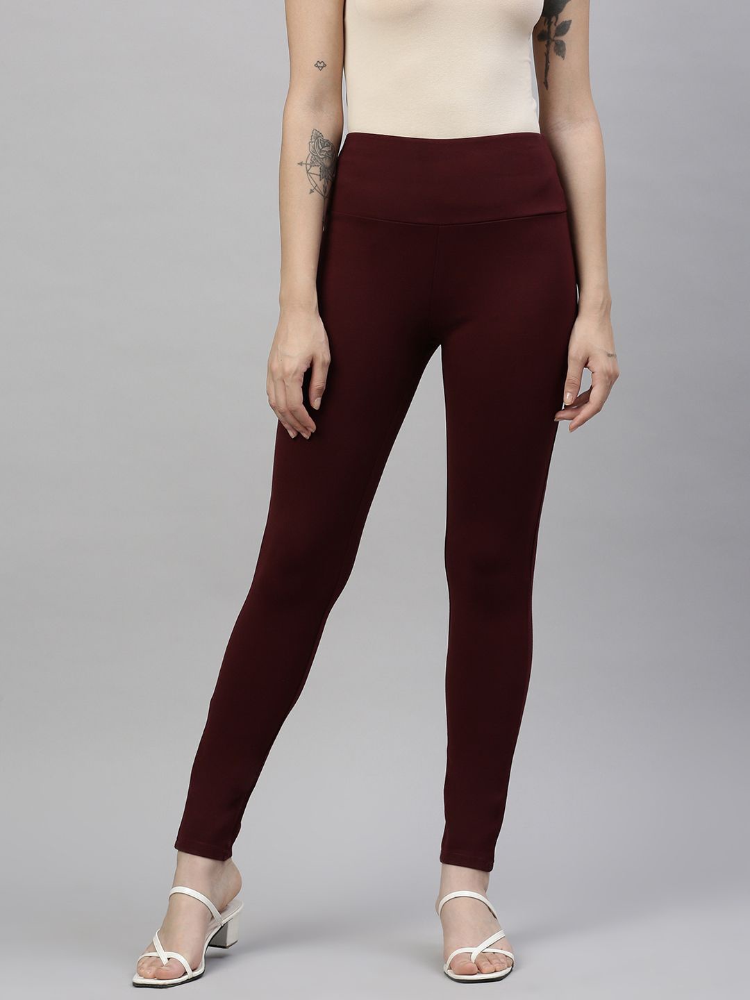 

SHOWOFF Women Slim Fit Jeggings, Maroon