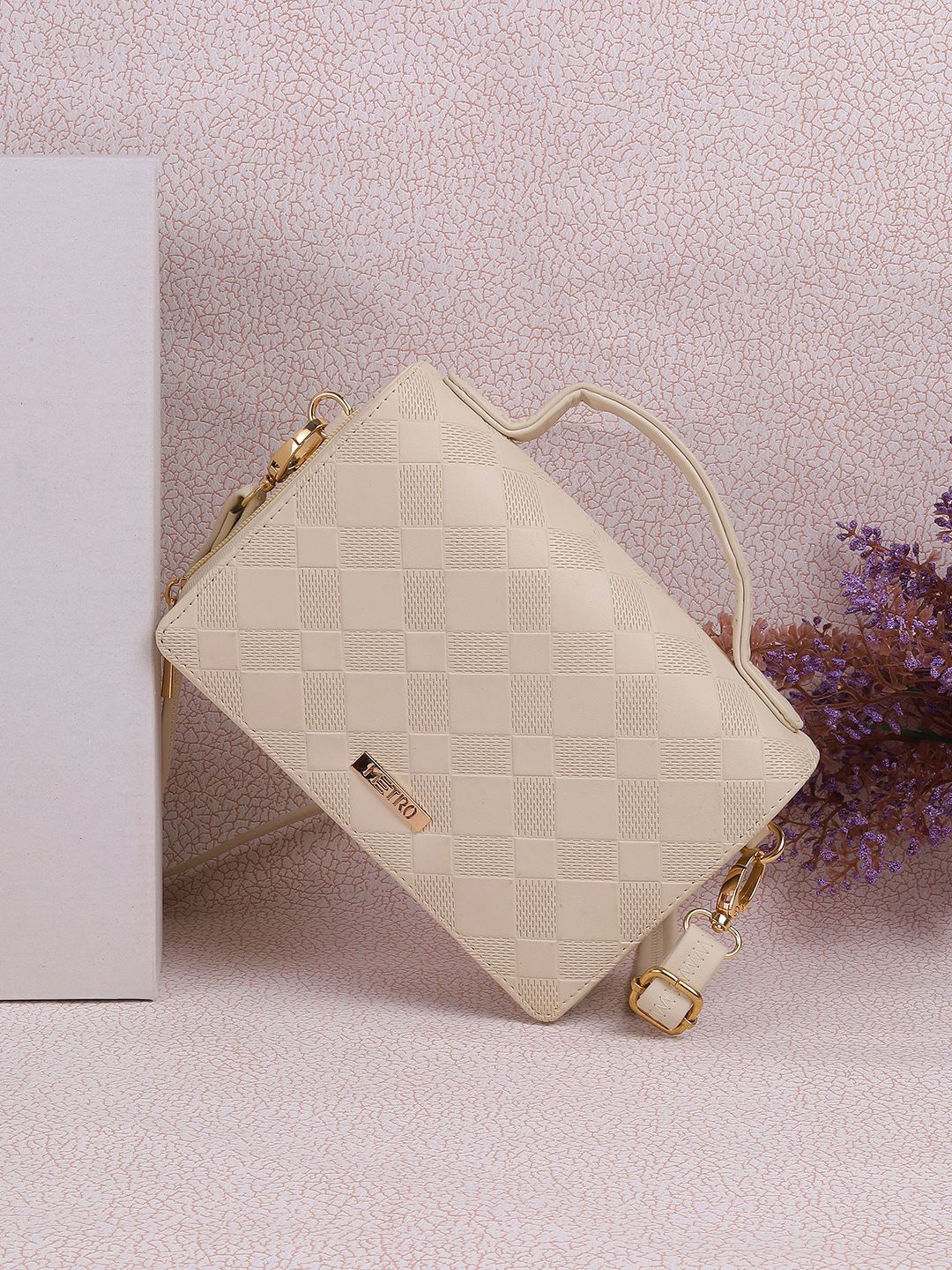 

Metro Textured Shopper Sling Bag, Beige