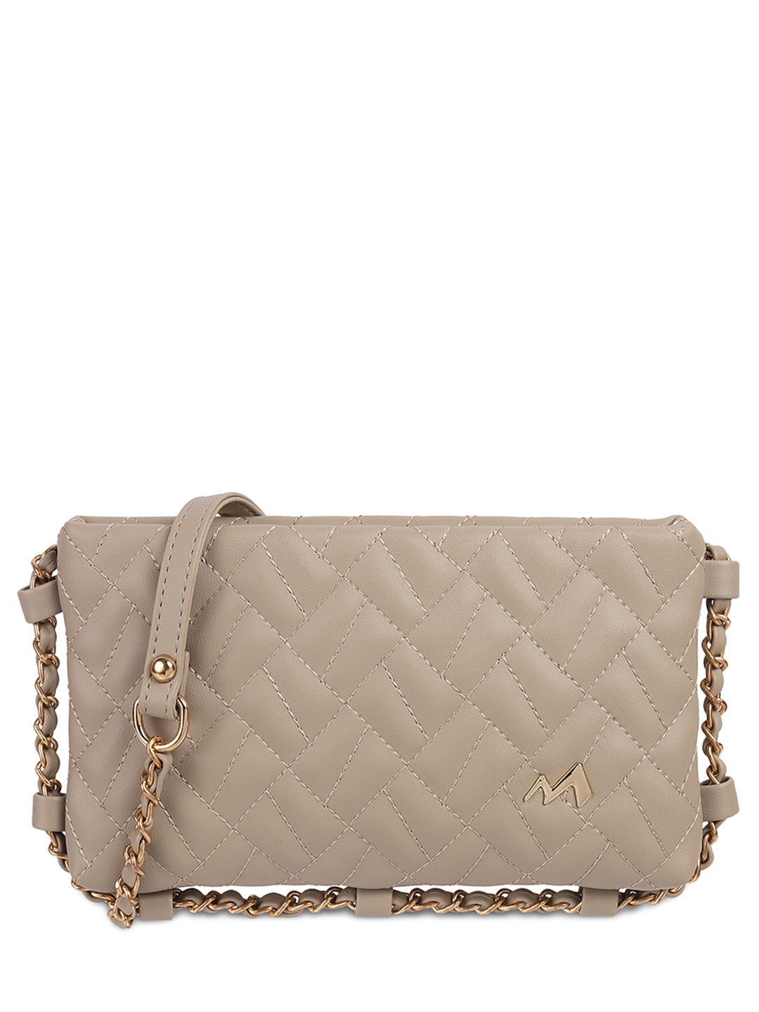 

Metro Bucket Sling Bag with Quilted, Beige