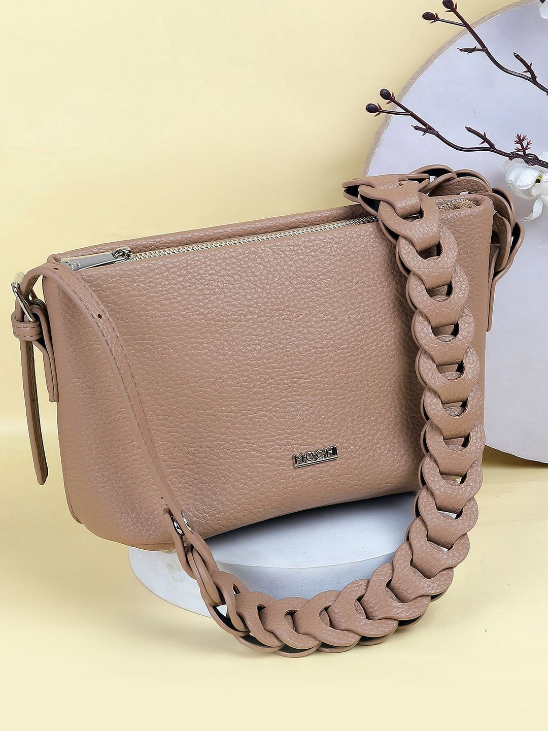 

Mochi Colourblocked Bucket Handheld Bag with Quilted, Khaki