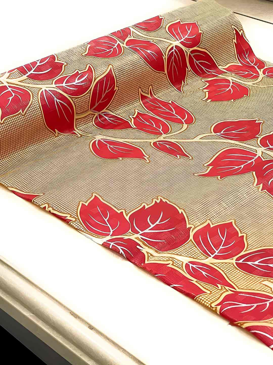 

CASA-NEST Red Printed Shelf Organiser, Gold