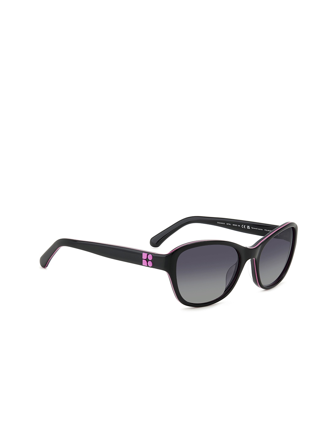 

Kate Spade Women Butterfly Sunglasses with UV Protected Lens, Black