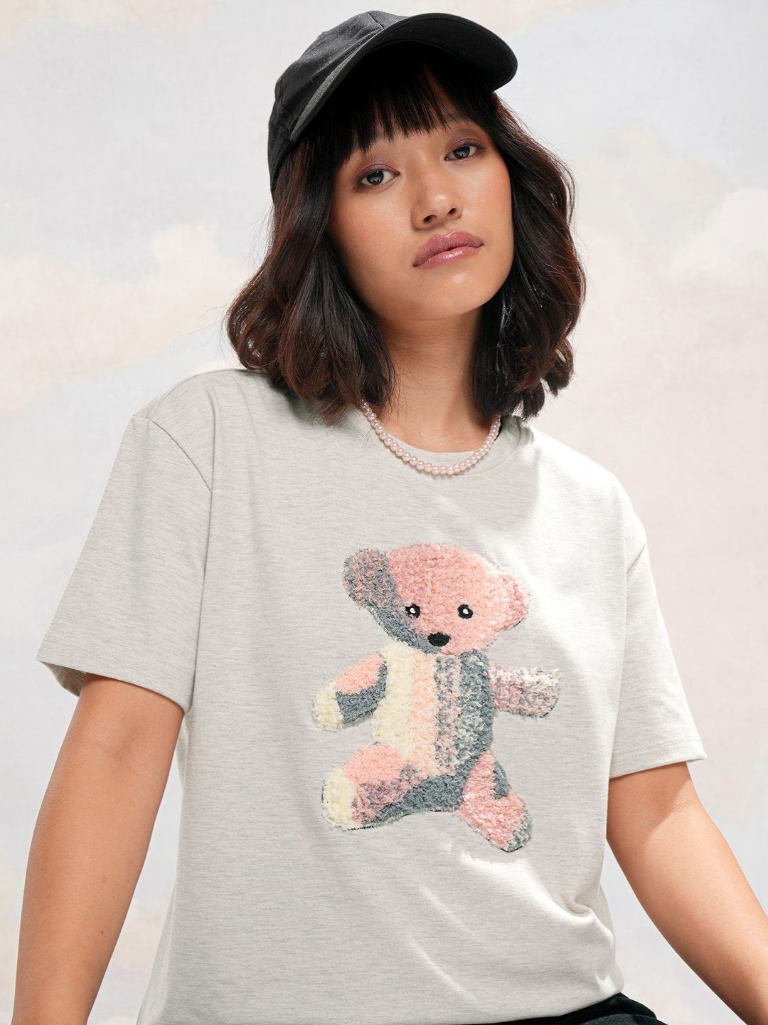 Street By Tokyo Talkies Women Typography Printed T-shirt, Grey