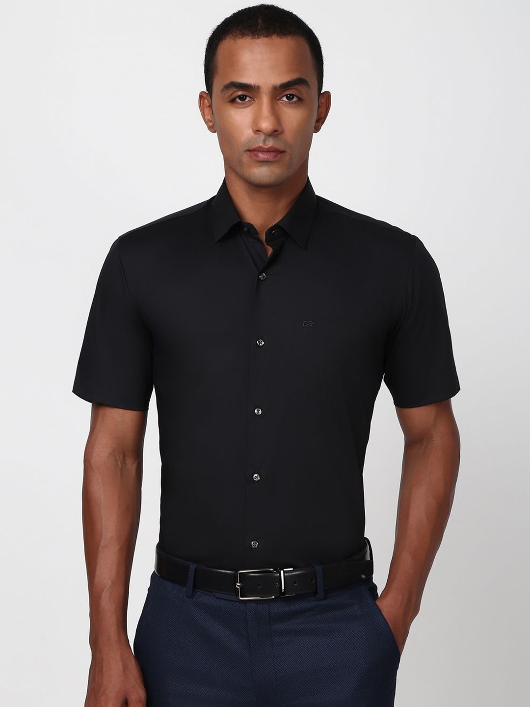 

Peter England Men Opaque Formal Shirt, Black