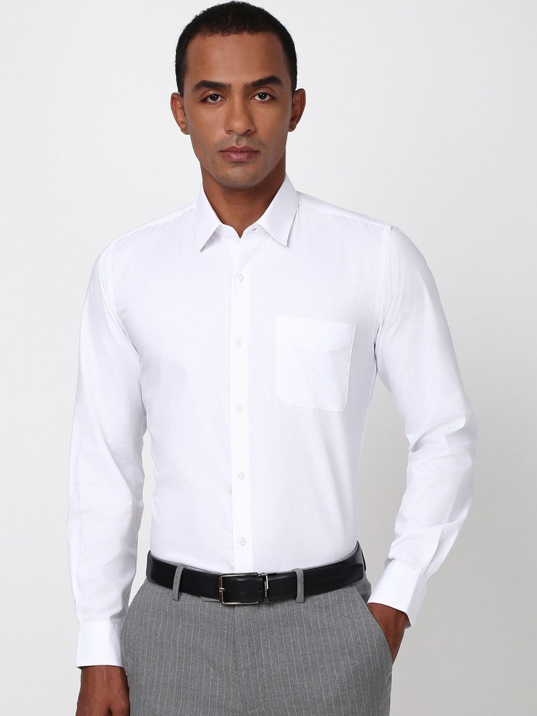 

Peter England Men Slim Fit Opaque Formal Shirt, White