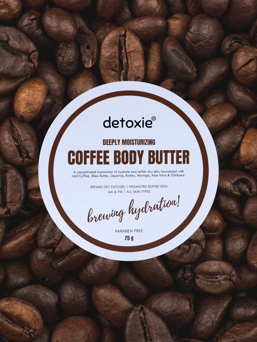 

Detoxie Coffee Soft & Whipped Textured Body Butter - 75 gm, Brown