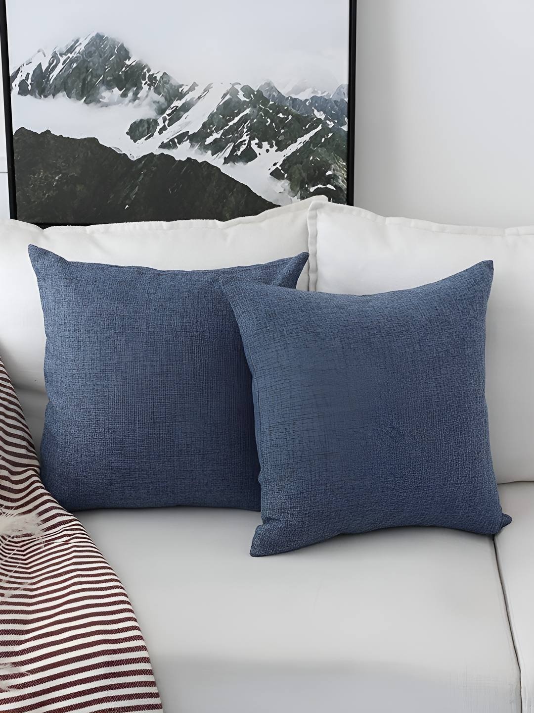 

CASA-NEST Navy Blue Set of 5 Square Cushion Covers