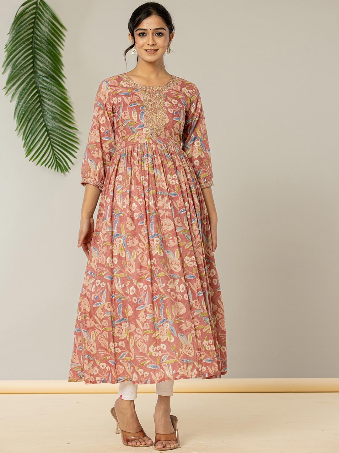 

Yufta Floral Print Maxi Dress, Pink
