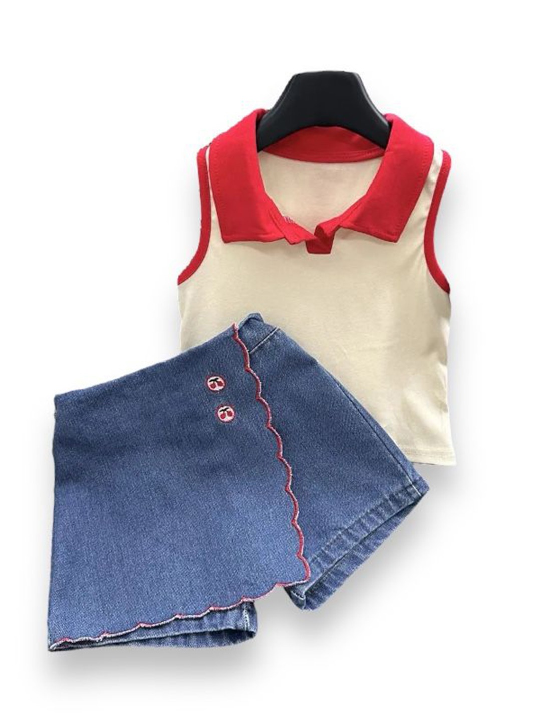 

TrendyKid Girls T-shirt with Shorts, White