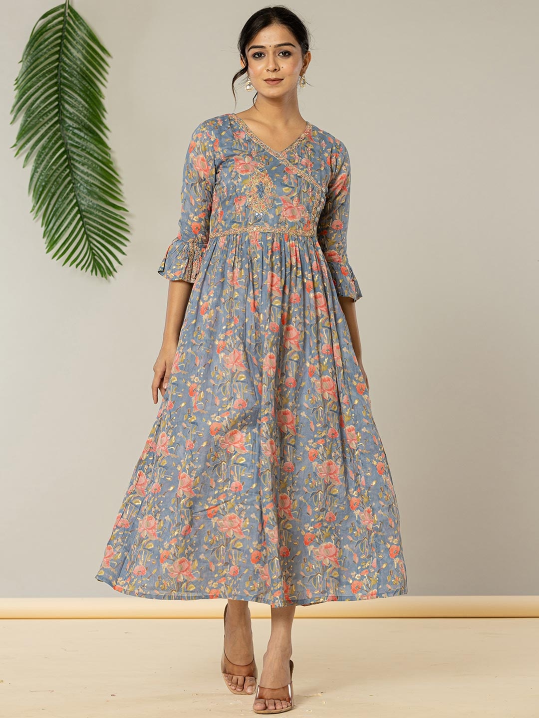 

Yufta Floral Print Maxi Dress, Blue