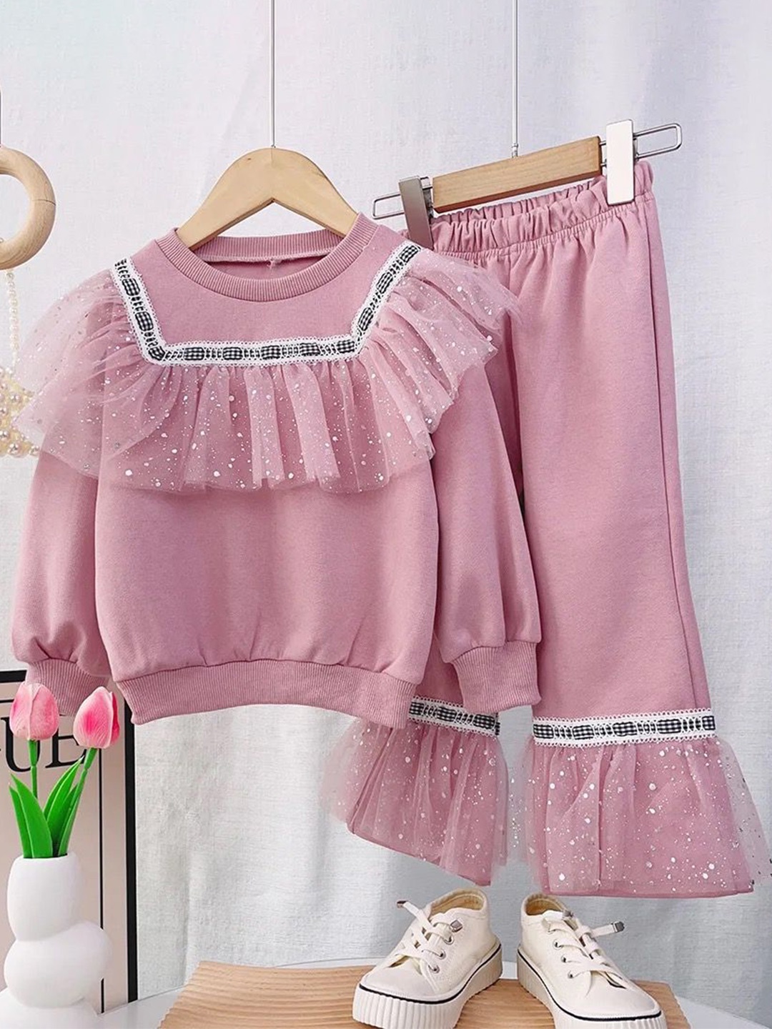 

TrendyKid Girls Top with Trousers, Pink