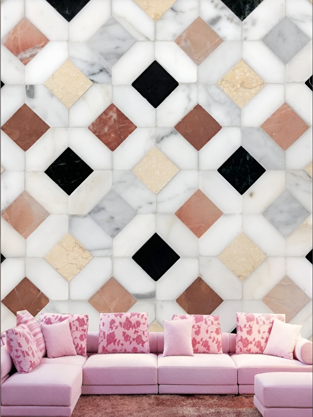 

Aura White & Black 3D Printed Self Adhesive Wall Sticker
