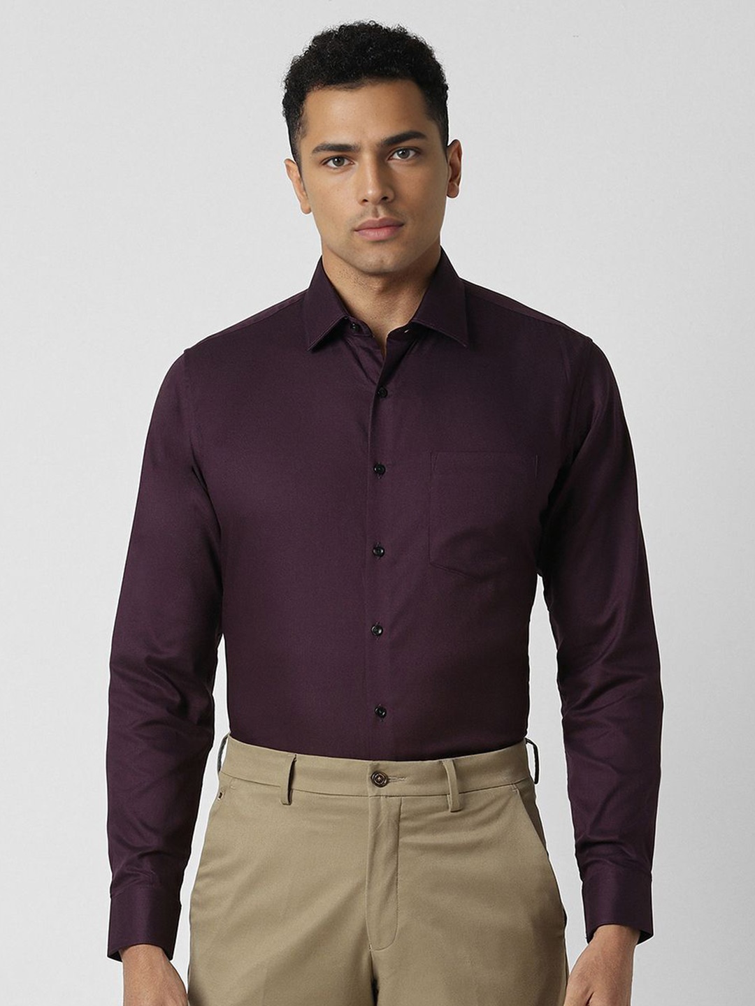 

Van Heusen Men Slim Fit Opaque Party Shirt, Purple