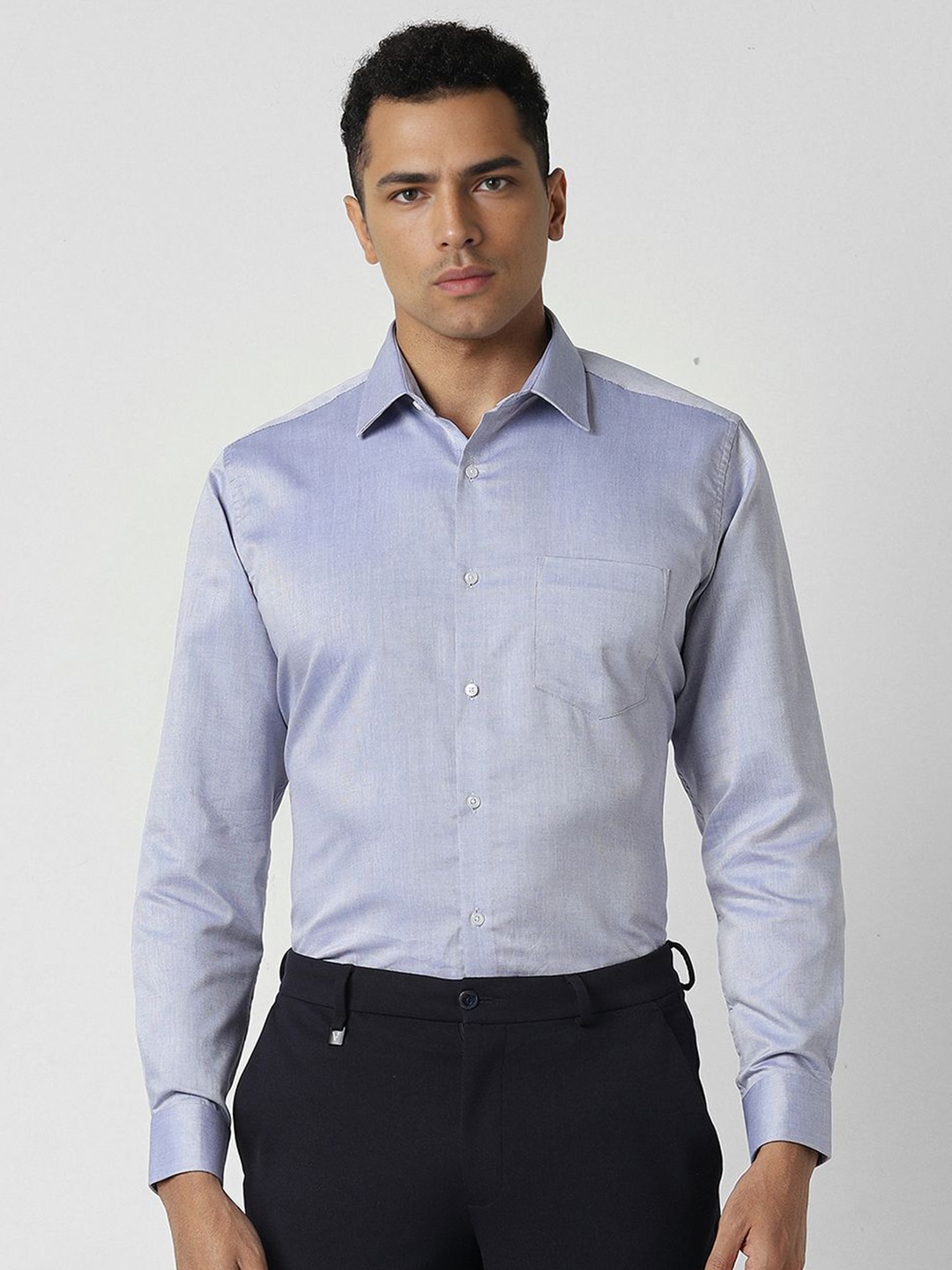 

Van Heusen Men Opaque Party Shirt, Blue