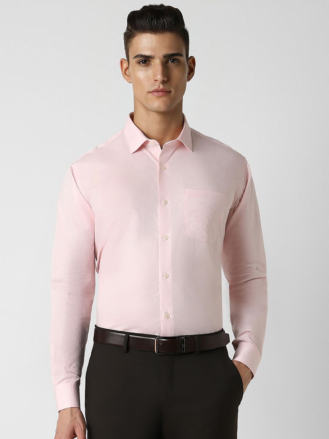 

Van Heusen Men Opaque Formal Shirt, Pink