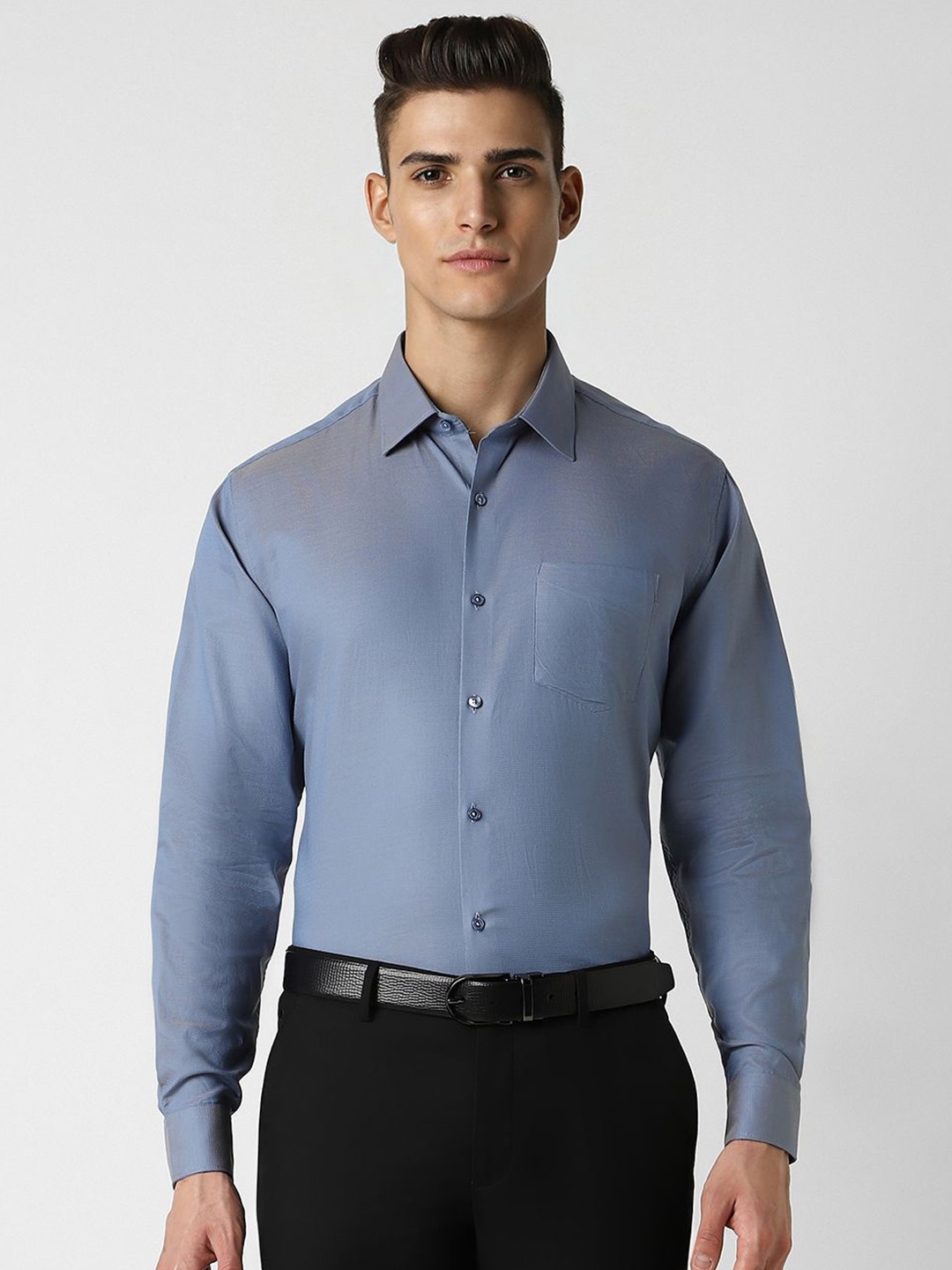 

Van Heusen Men Opaque Party Shirt, Blue