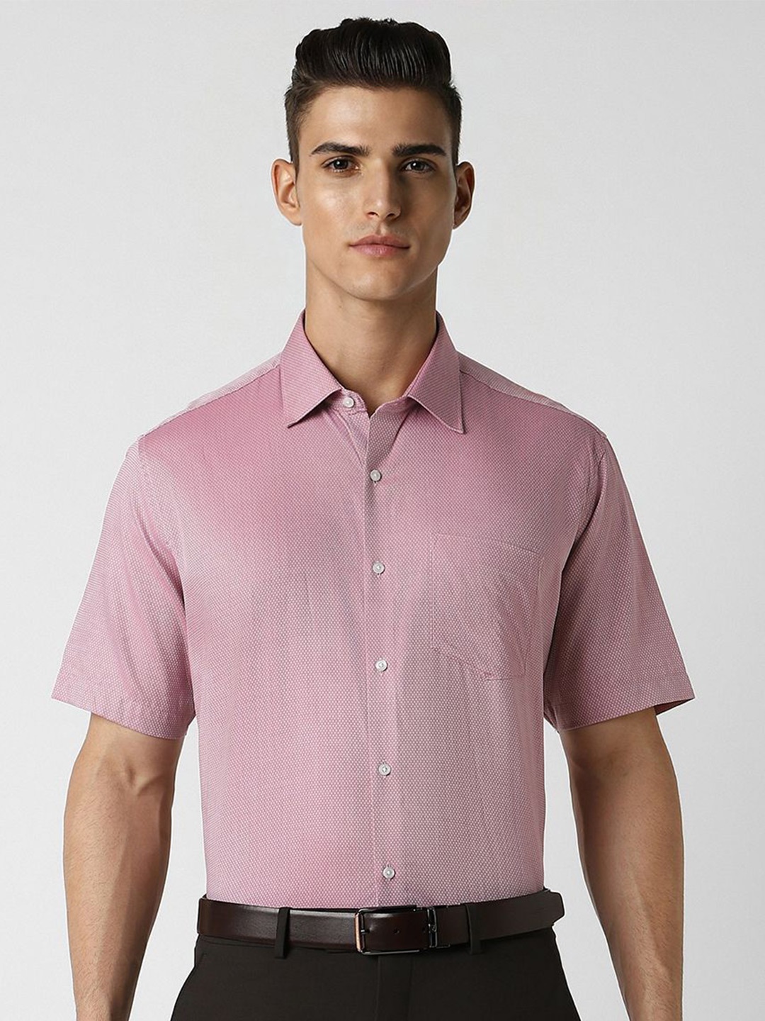 

Van Heusen Men Opaque Party Shirt, Pink