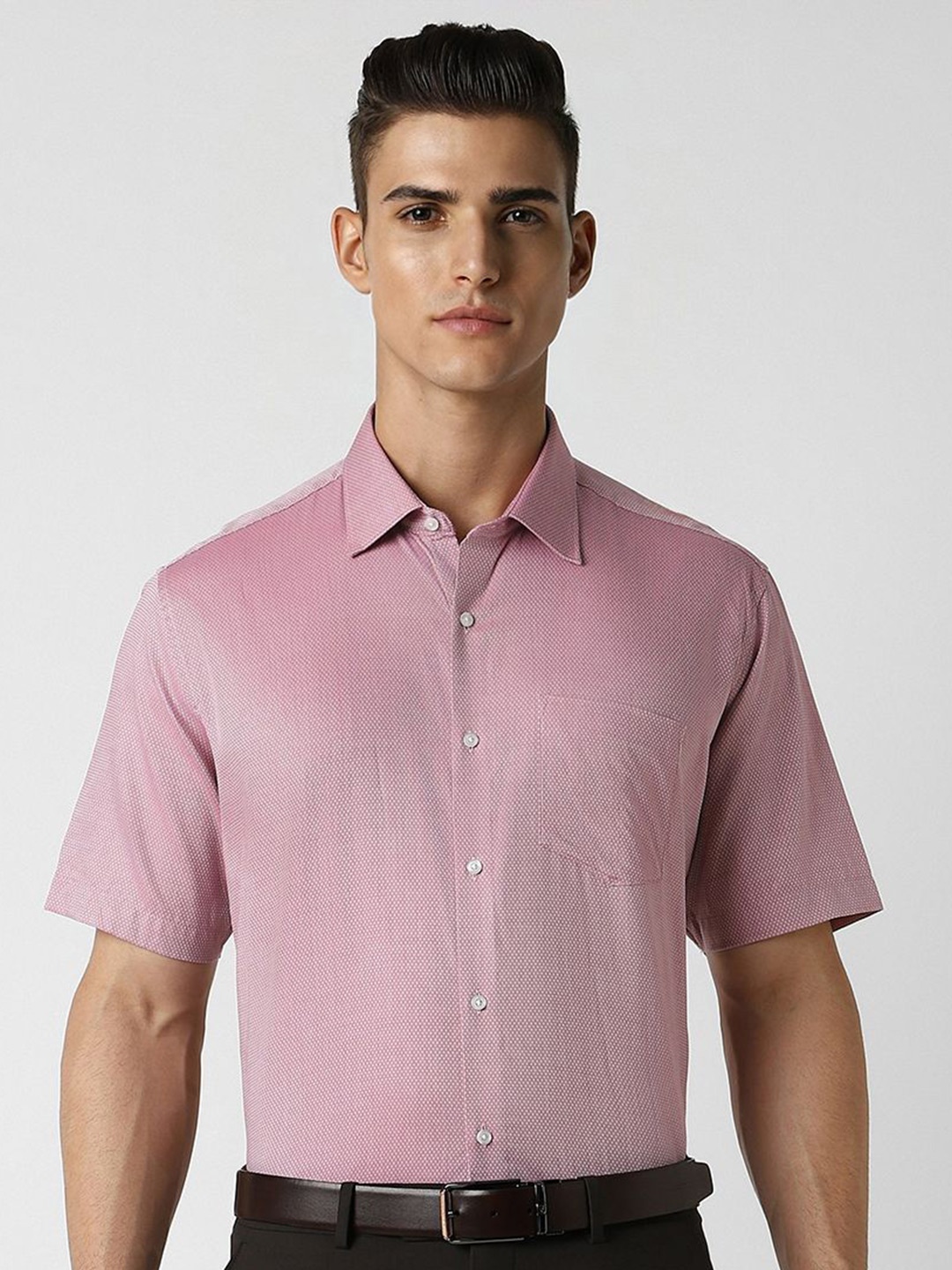 

Van Heusen Men Opaque Party Shirt, Pink