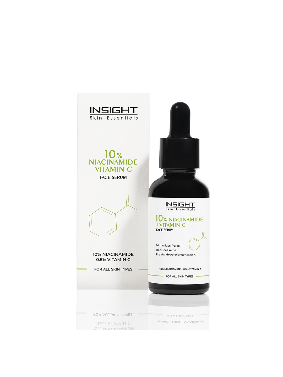 

Insight Cosmetics 10% Niacinamide Vitamin C Face Serum To Treat Hyperpigmentation - 30ml, White