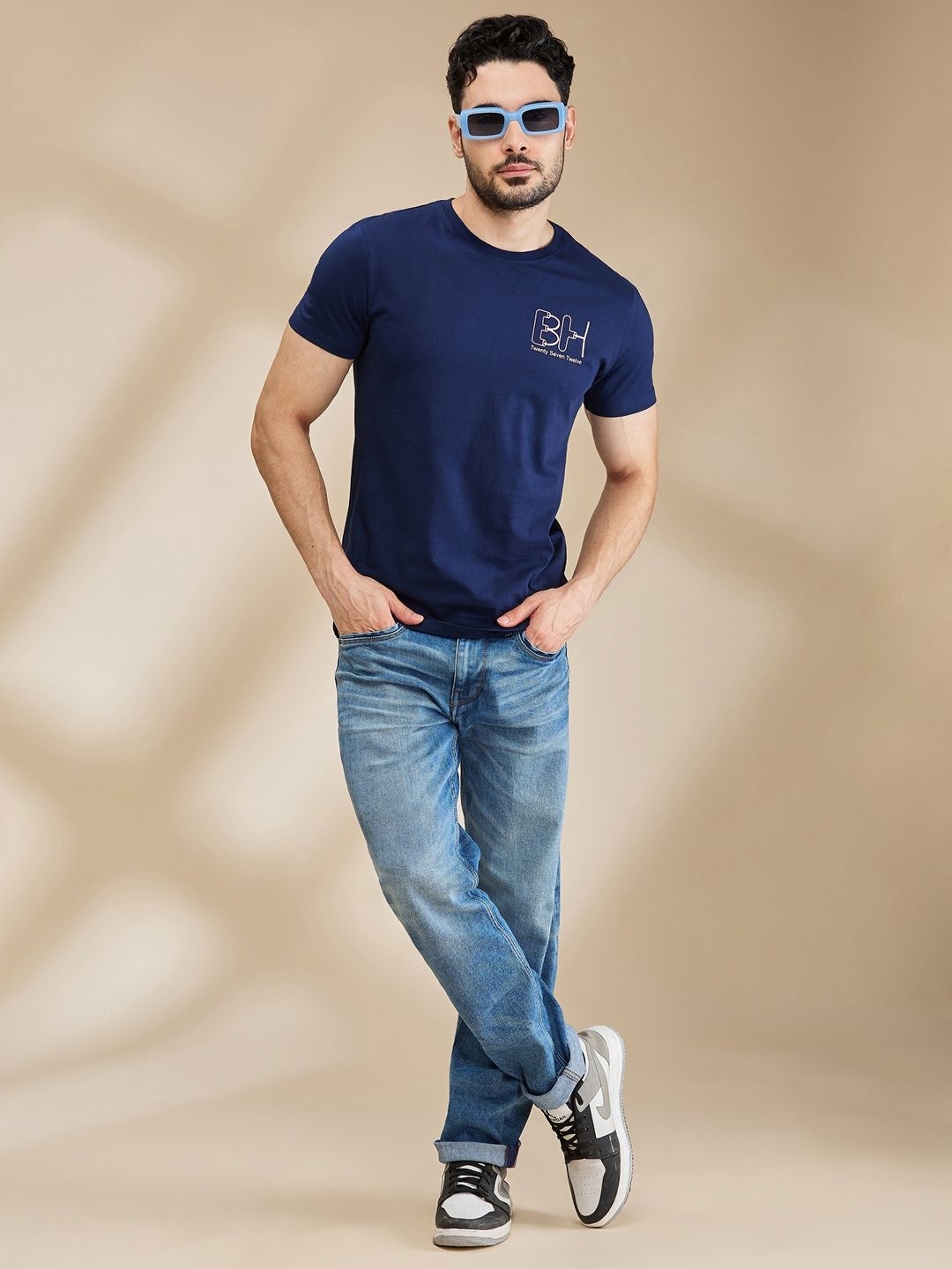 

Being Human Men Varsity T-shirt, Blue