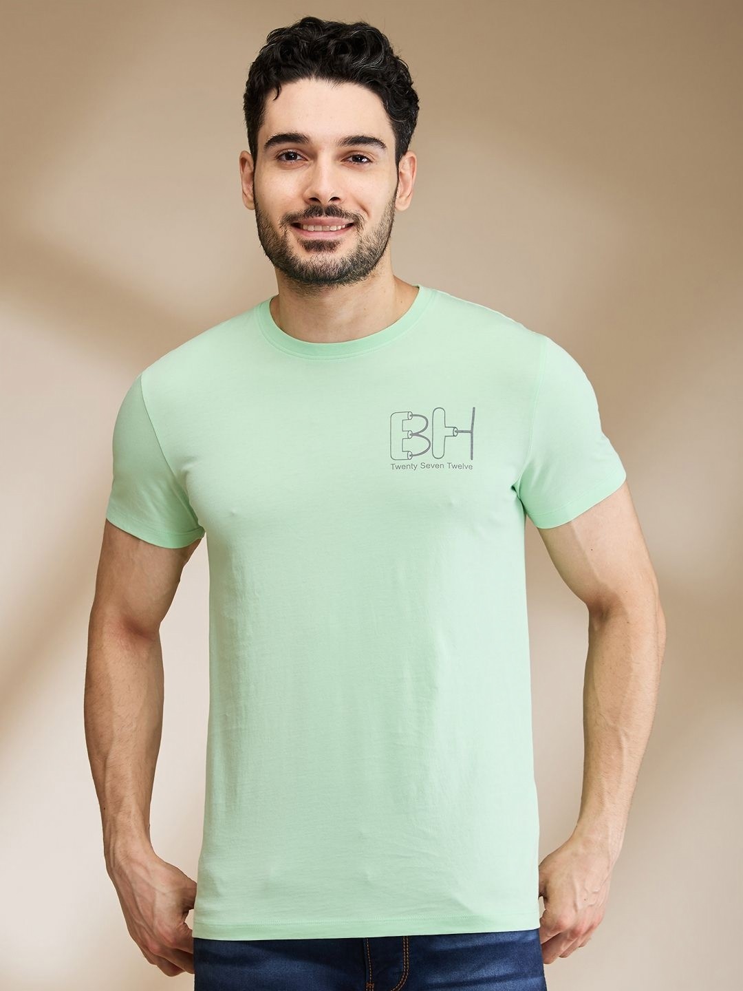

Being Human Men Typography Pockets T-shirt, Green