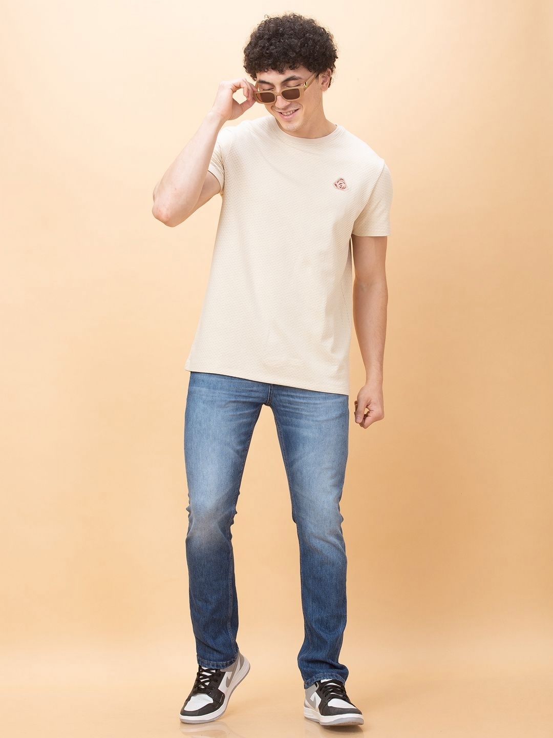 

Being Human Men Applique T-shirt, White