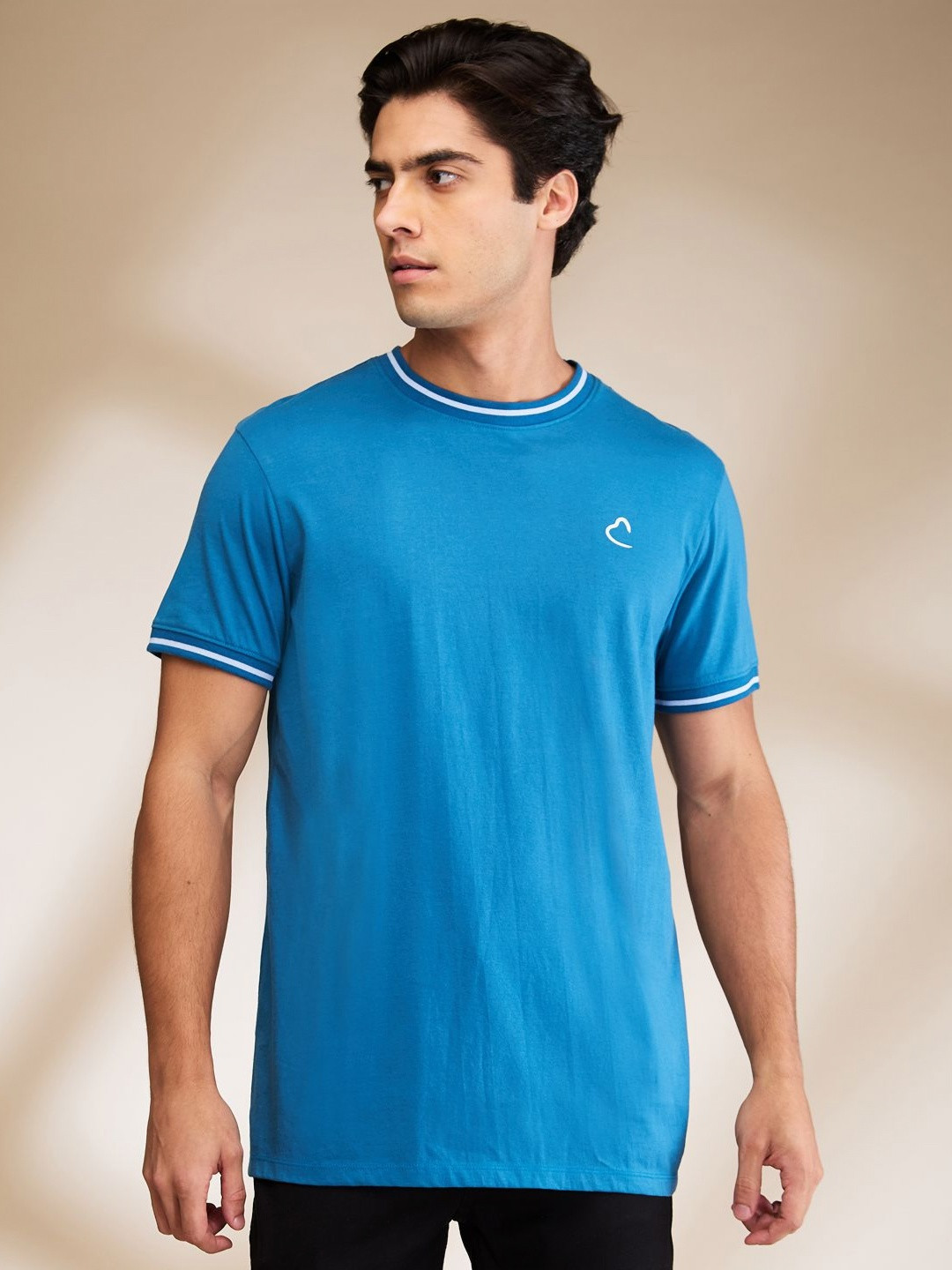 

Being Human Men Applique T-shirt, Blue