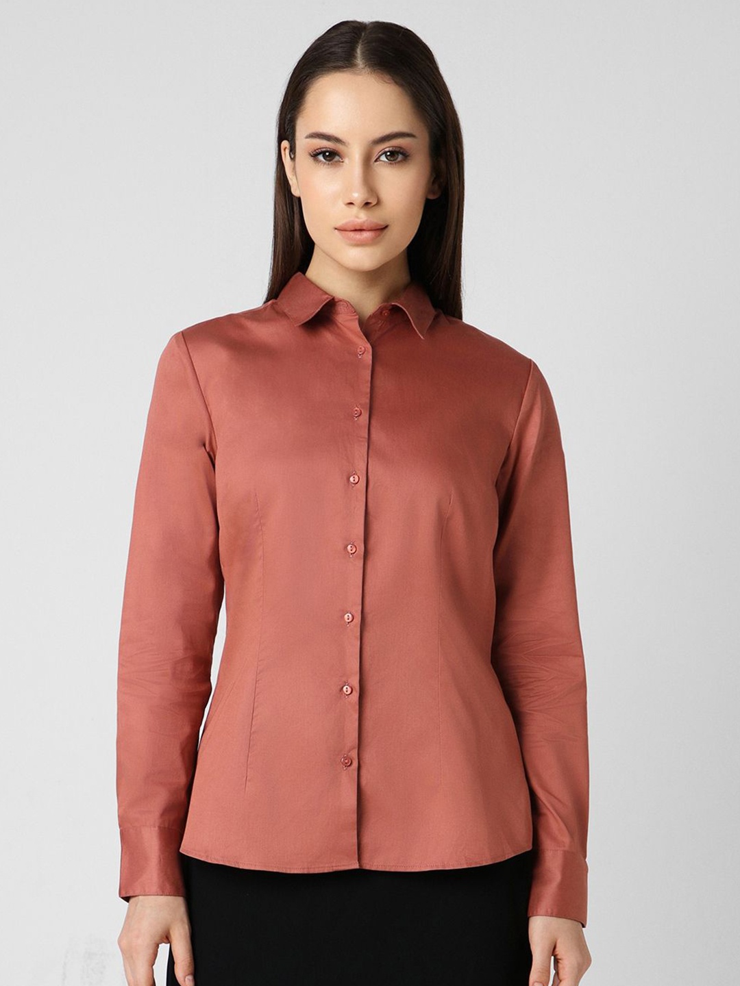 

Van Heusen Woman Women Opaque Formal Shirt, Red