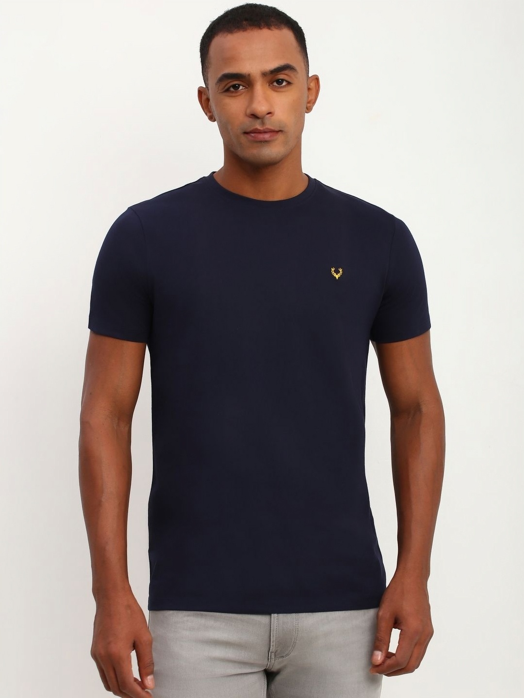 

Allen Solly Men Applique Slim Fit T-shirt, Navy blue