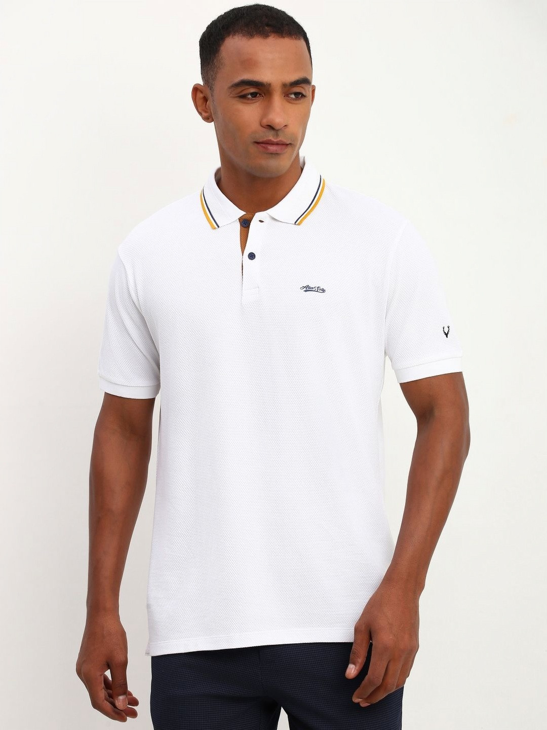 

Allen Solly Men Polo Collar T-shirt, White