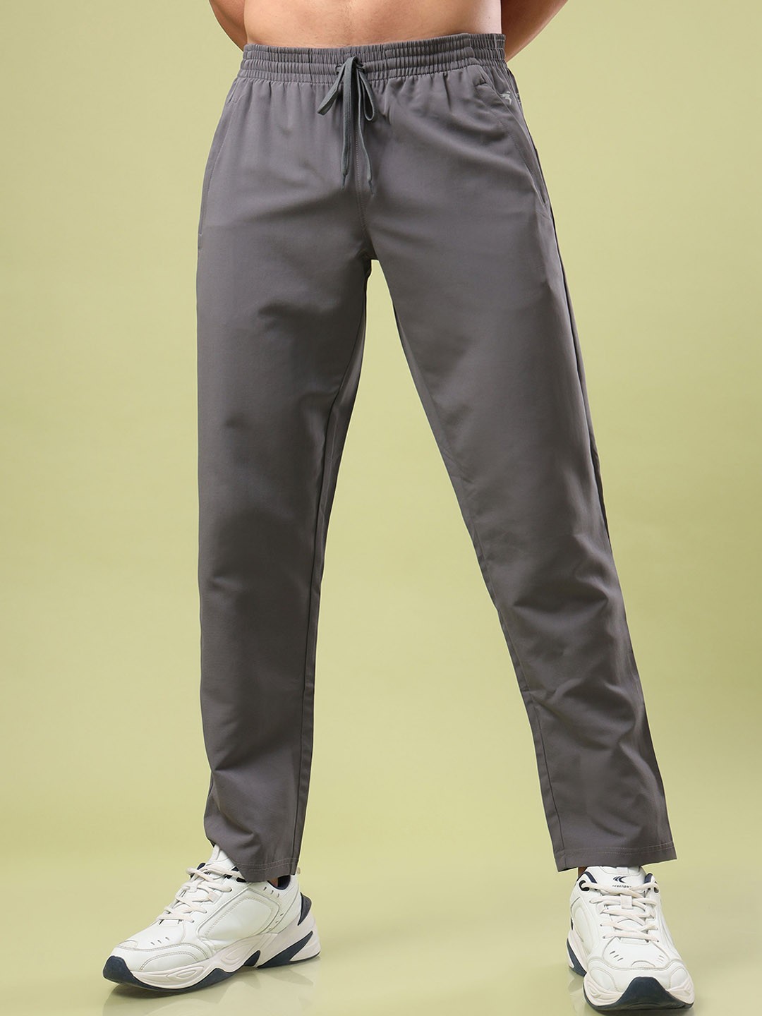 

Technosport Men Solid Relax Fit Sports Track Pant, Grey